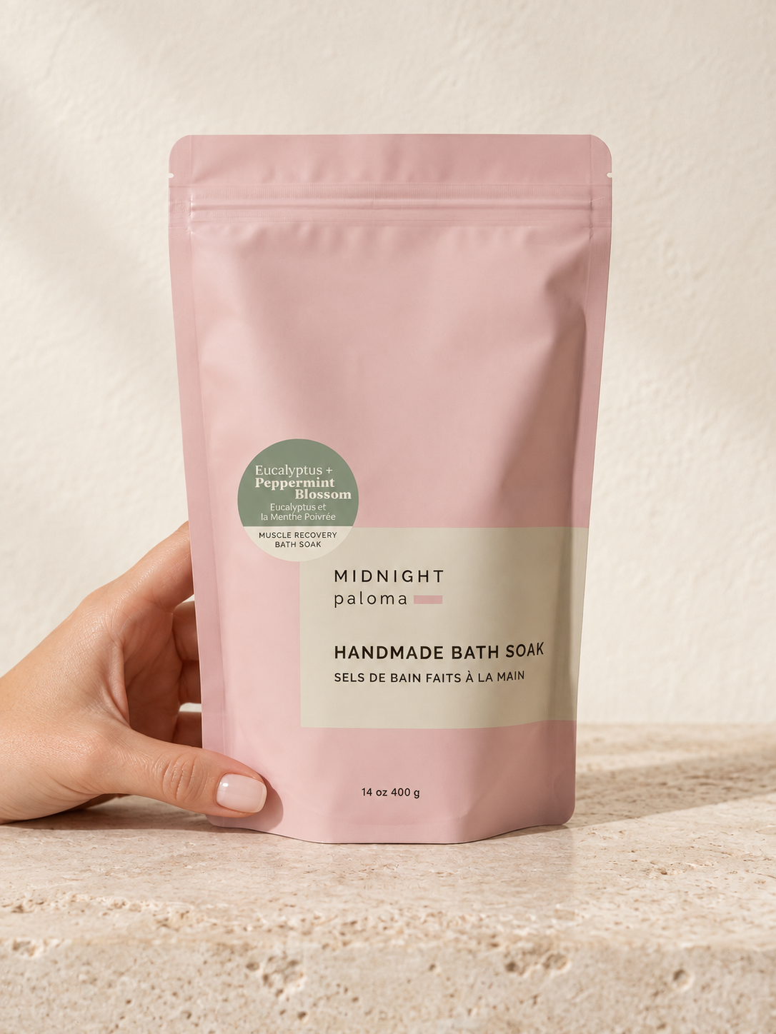 Eucalyptus + Peppermint Blossom Bath Soak – product cover