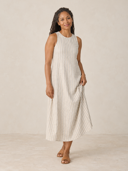 Ladies Indi Midi Dress | Nautical Stripe | Rylee & Cru