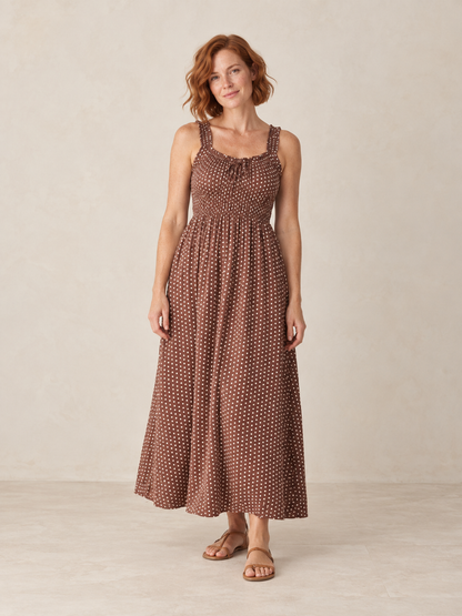 Ladies Jane Dress | Chocolate Polka Dot | Rylee & Cru