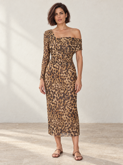 Leopard Coffee Dress