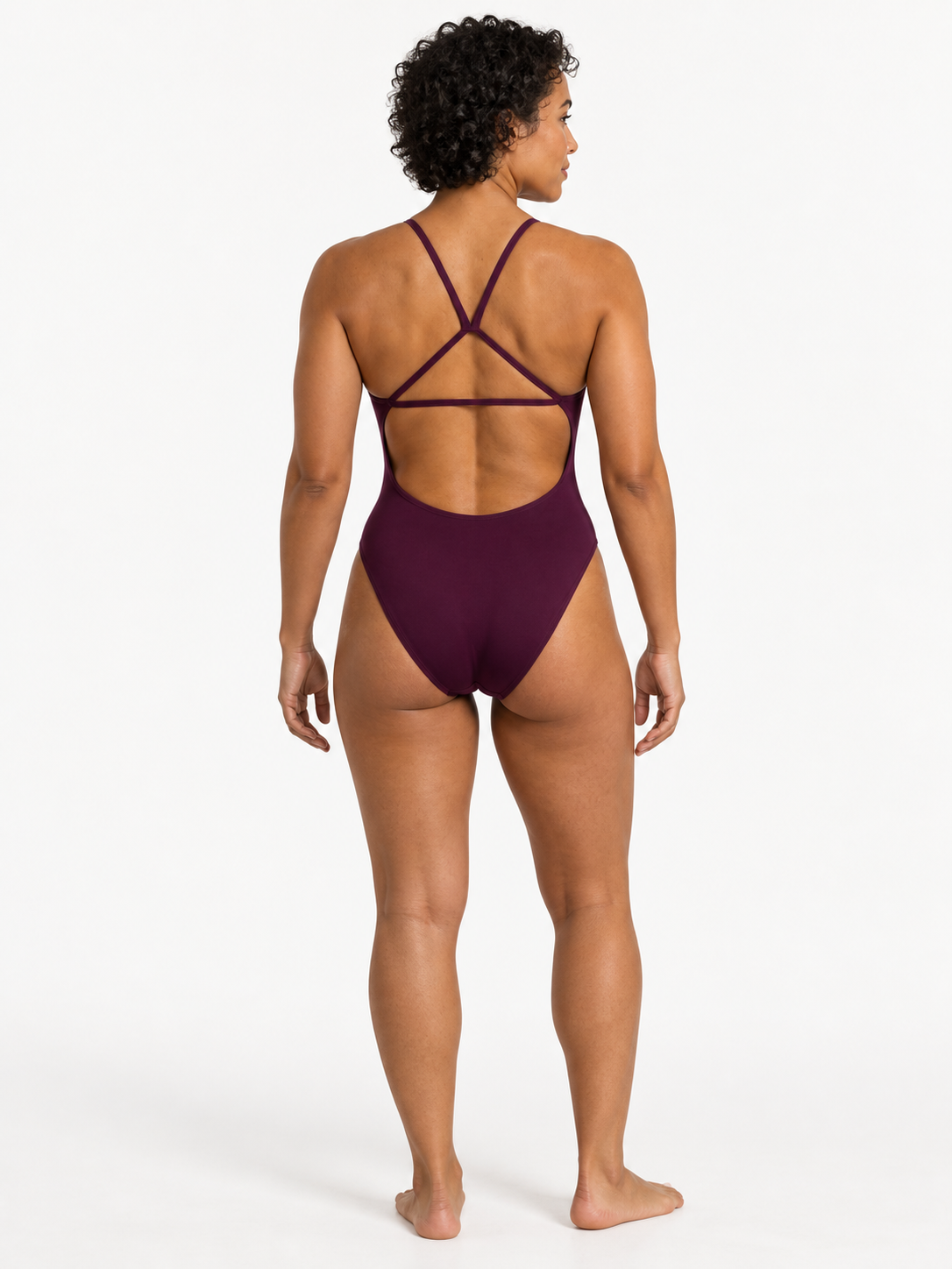 Merlot SecureFlo Open-Back One-Piece Period Swimsuit by Norca