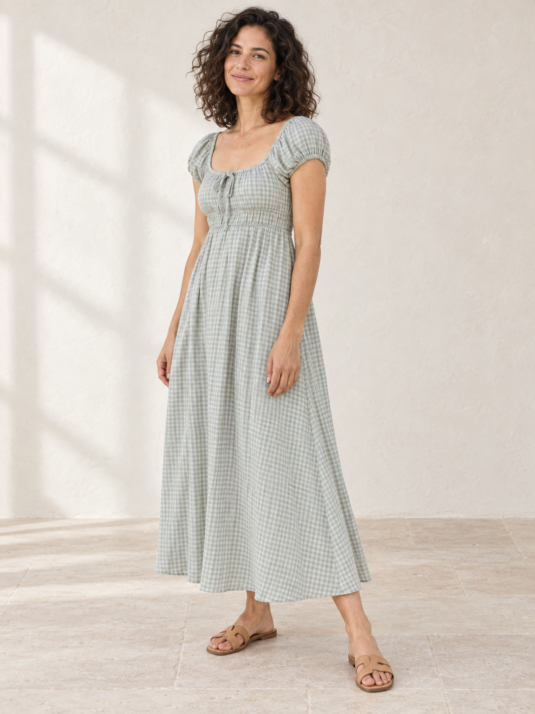 Women's Joya Dress | Green Gingham | Rylee & Cru – product cover