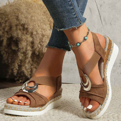 Marisol Buckle Espadrille Wedges