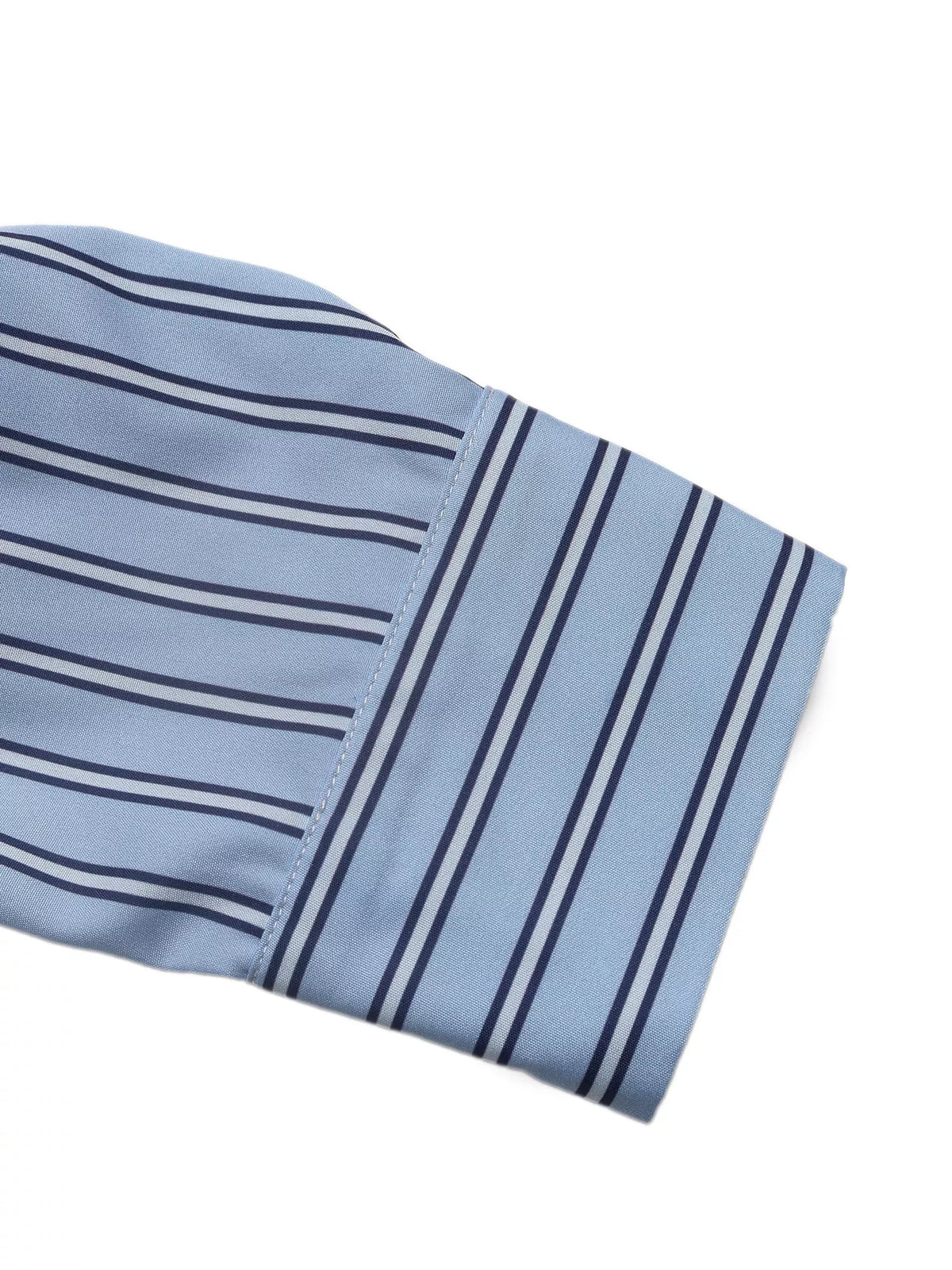 Striped bow-neck blouse with contrast bodice