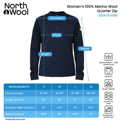 NorthWool Women's Merino Blend 1/4 Zip Pullover — Heavyweight