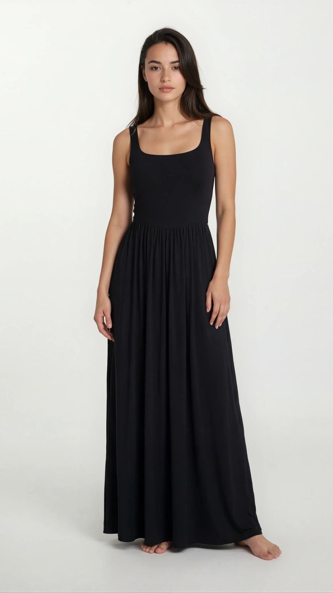 Dawn Jersey Maxi Dress — Black