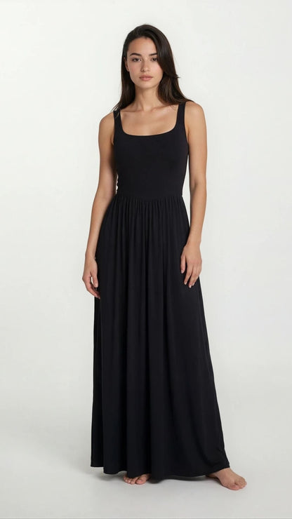 Dawn Jersey Maxi Dress — Black