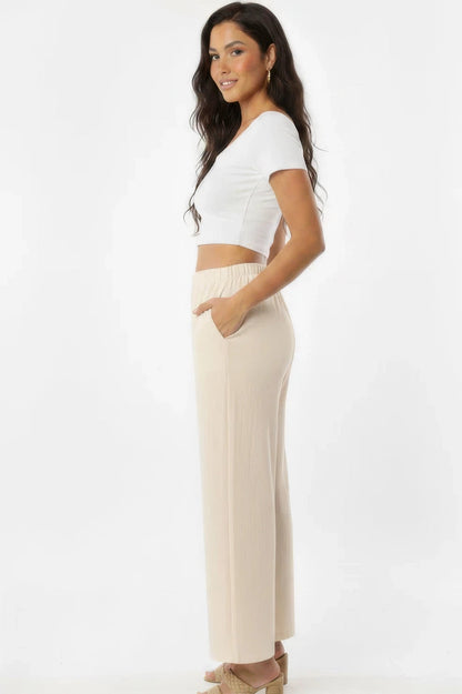 Relaxed Cotton Wide-Leg Pants