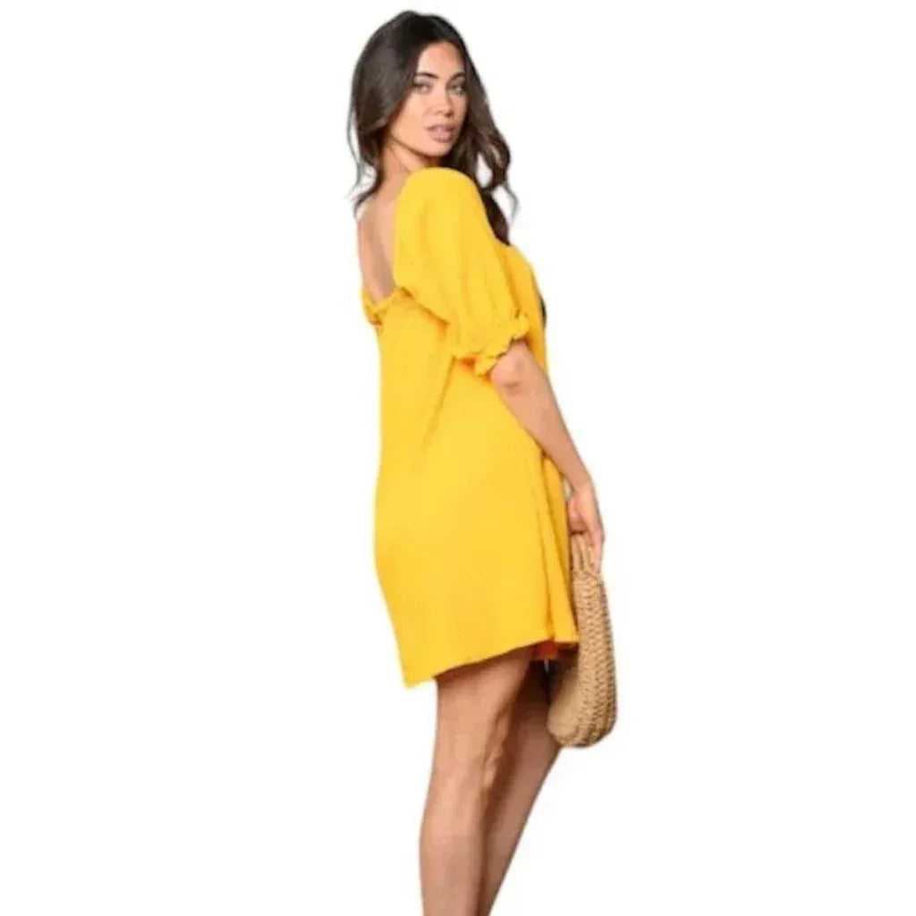 Square-Neck Mini Dress