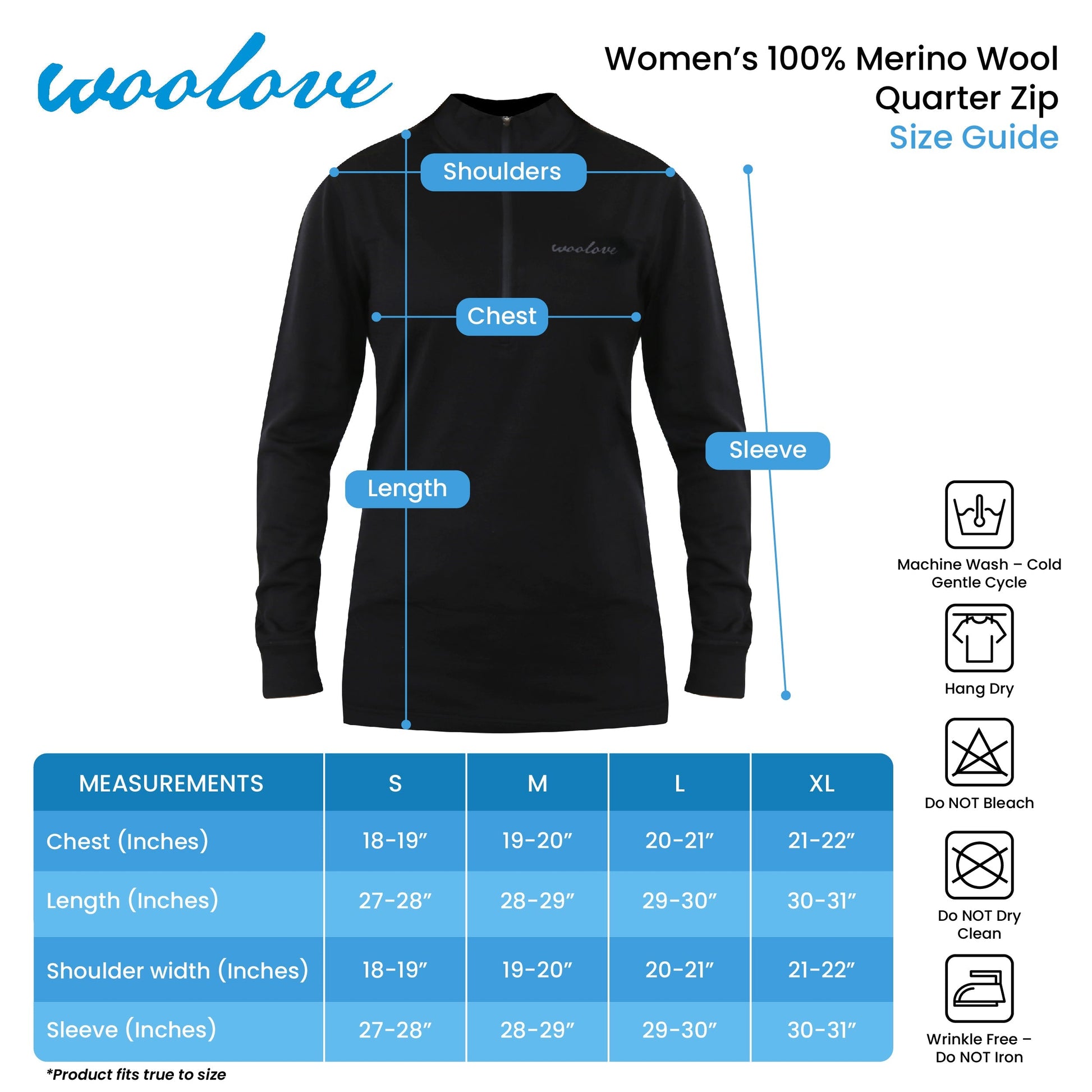 Women's Merino Wool 1/4 Zip Pullover — Midweight